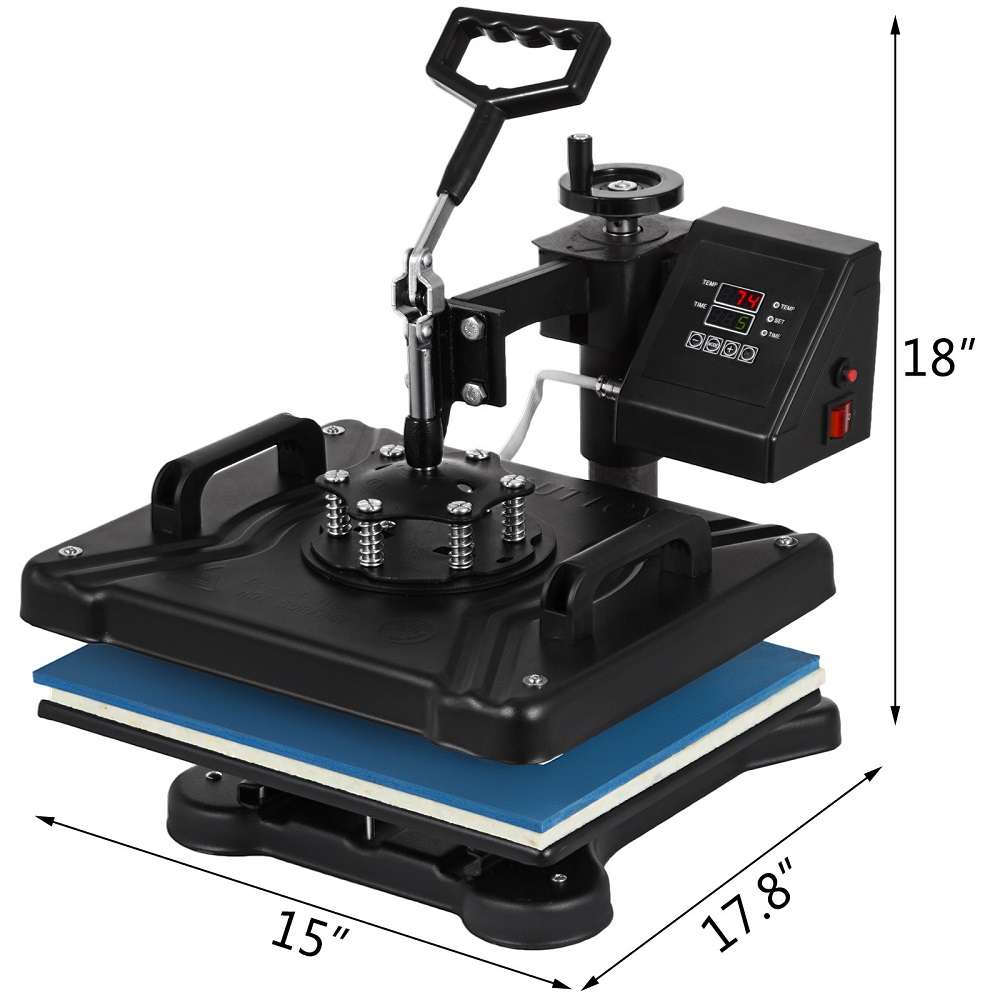 5 In1 110/220V Lcd Screen Display Heat Press Machine Heat Press T-Shirt Sublimation Printer Transfer
