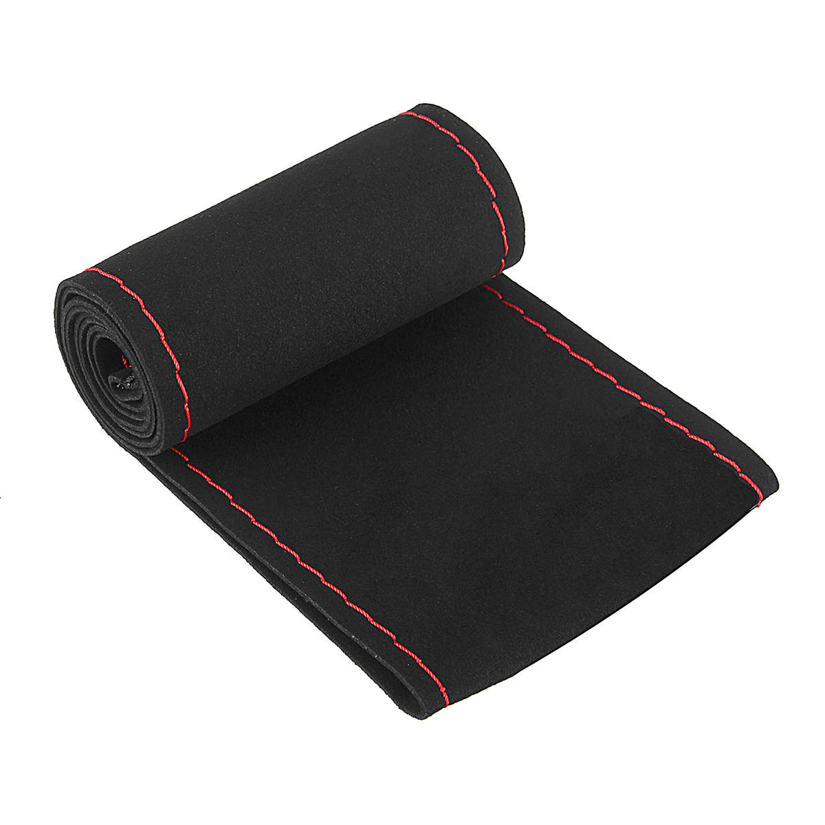 Diy 36/38Cm Car Steering Wheel Covers Super Fiber Suede Leather Universal With Needles And Thread