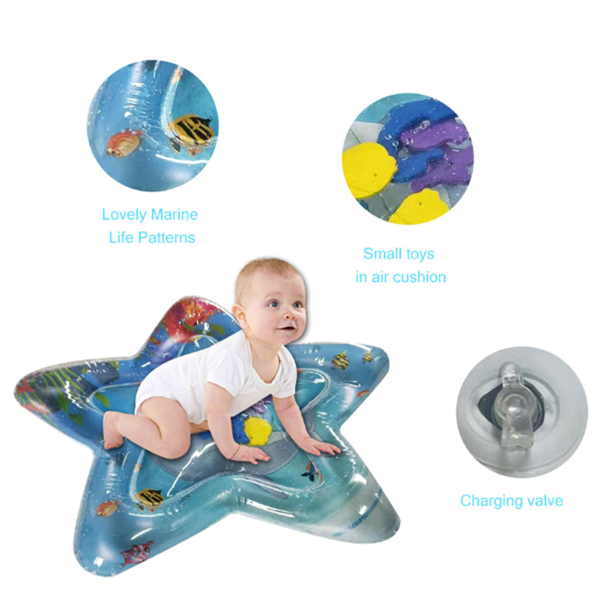 New Inflatable Toys Water Play Mat Infants Baby Toddlers Perfect Fun Tummy Time
