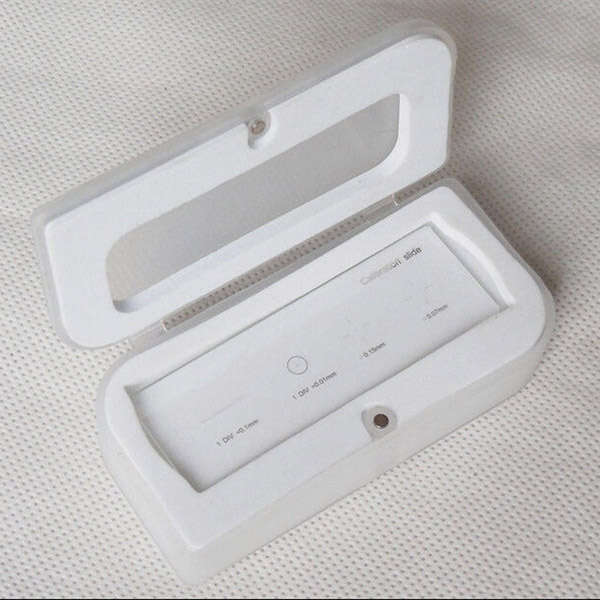 0.01mm Microscope Stage Micrometer Cross Dot Microscope Calibration Ruler Slides