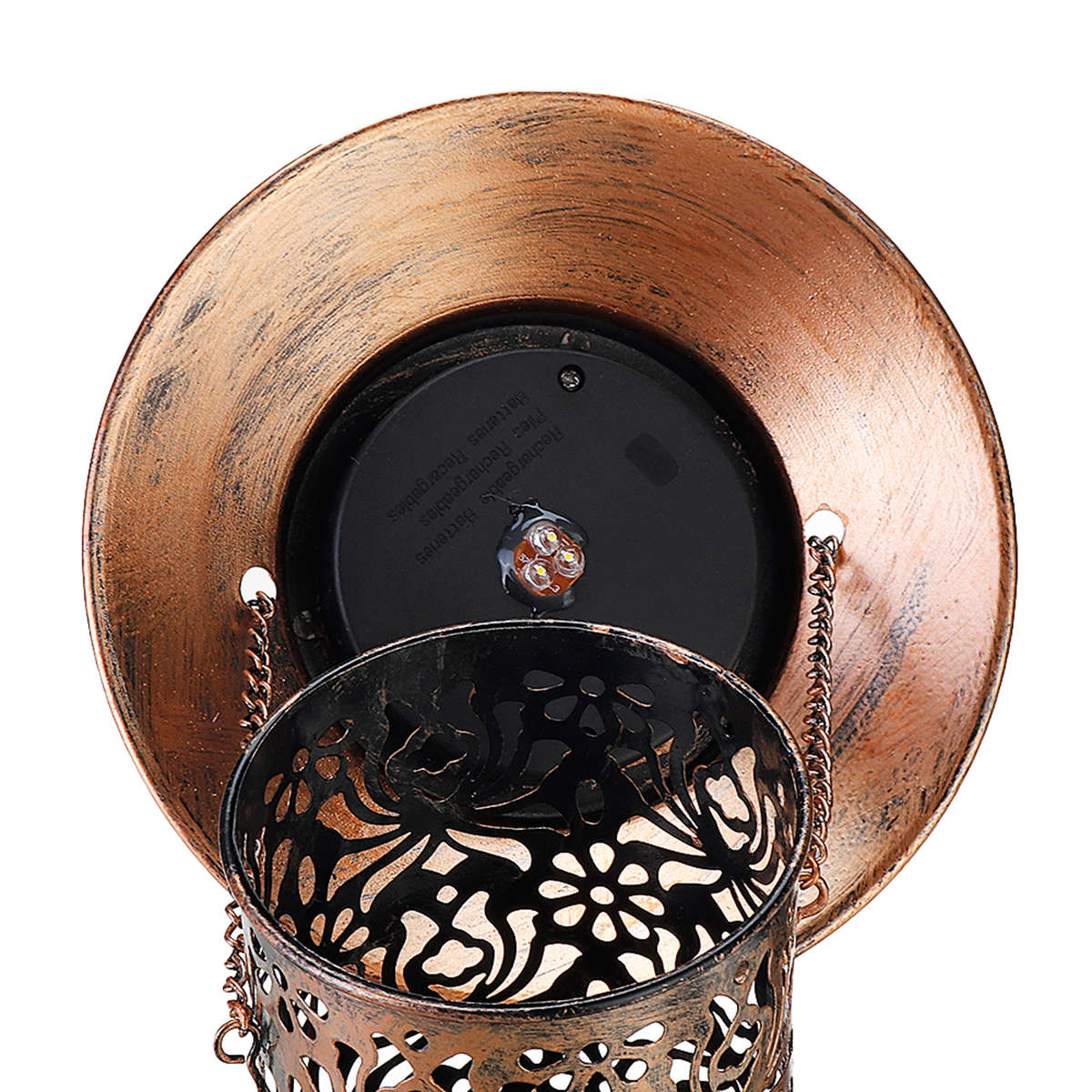 Metal Waterproof Hanging LED Solar Bird Feeder Hummingbird  Outdoor Balcony Outdoor for Feeding Tool