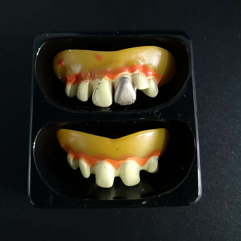Halloween Dentures Plastic Soft Cosplay Party Zombie Vampire Front Teeth Dress Up Props