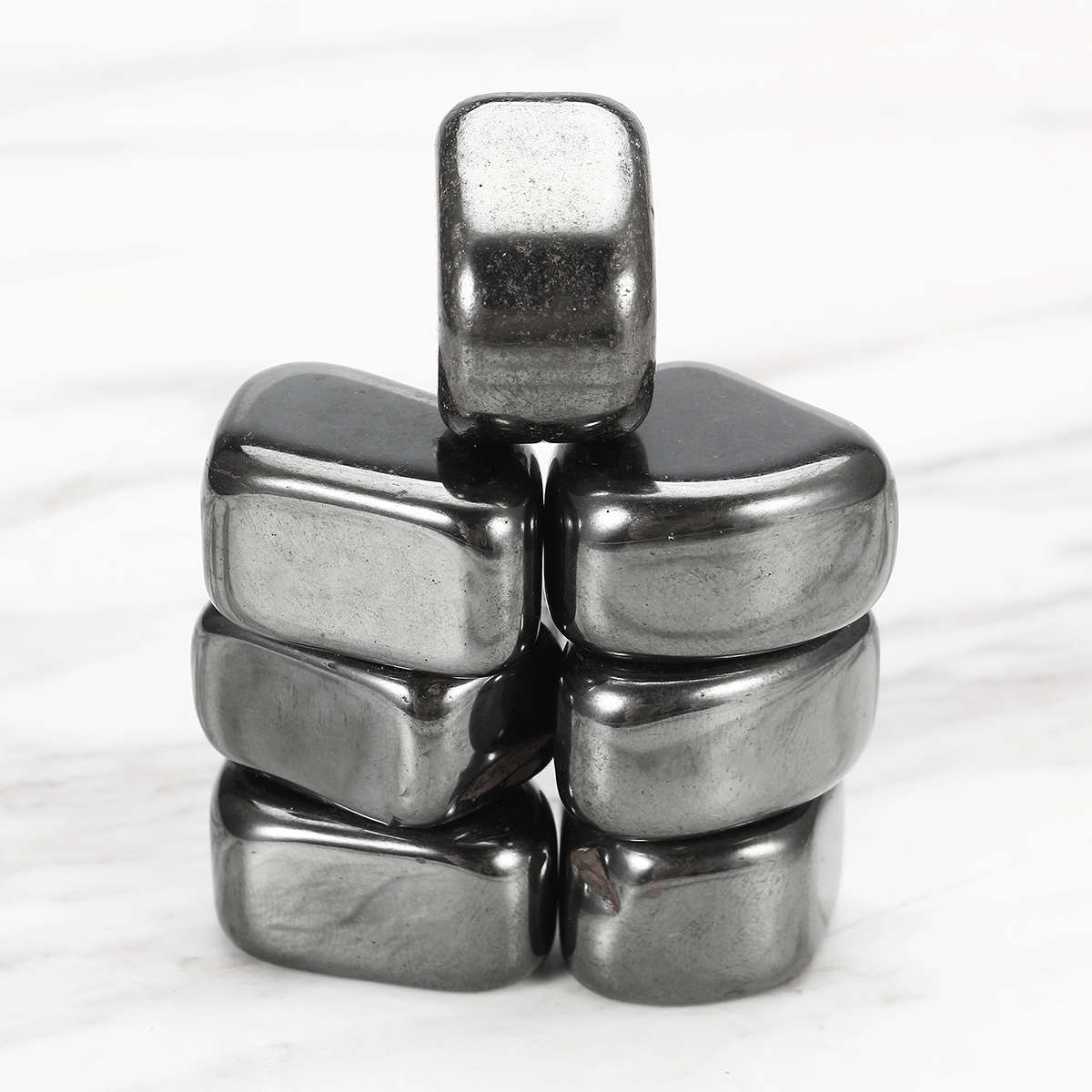 7Pcs/ Pack Black Lodestone Magnetite Tumbled Stone Wicca Reiki Crystal Healing 18 Decorations...