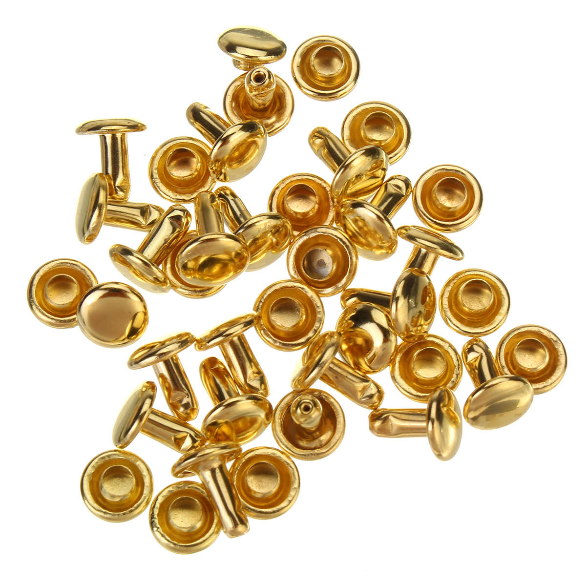 120Pcs Double Cap Rivets Tool Kit Metal Studs Hat Bag Leather Clothes Cr