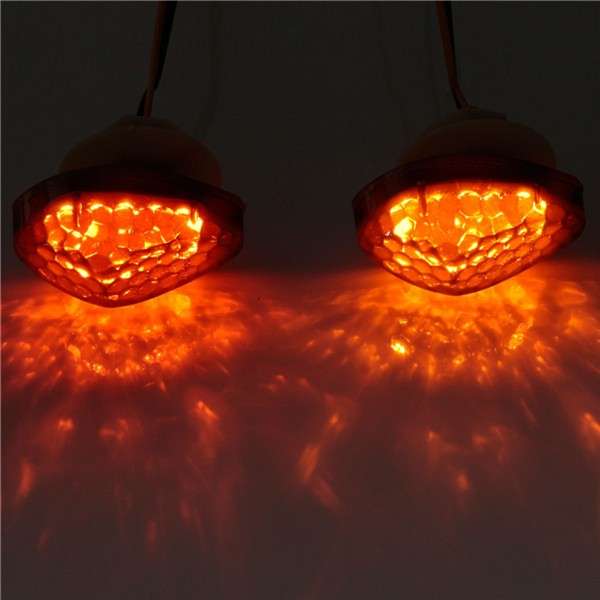 Motorcycle Smoke Flush Mount 15LED Turn Signal Light Blinker For Yamaha Hon