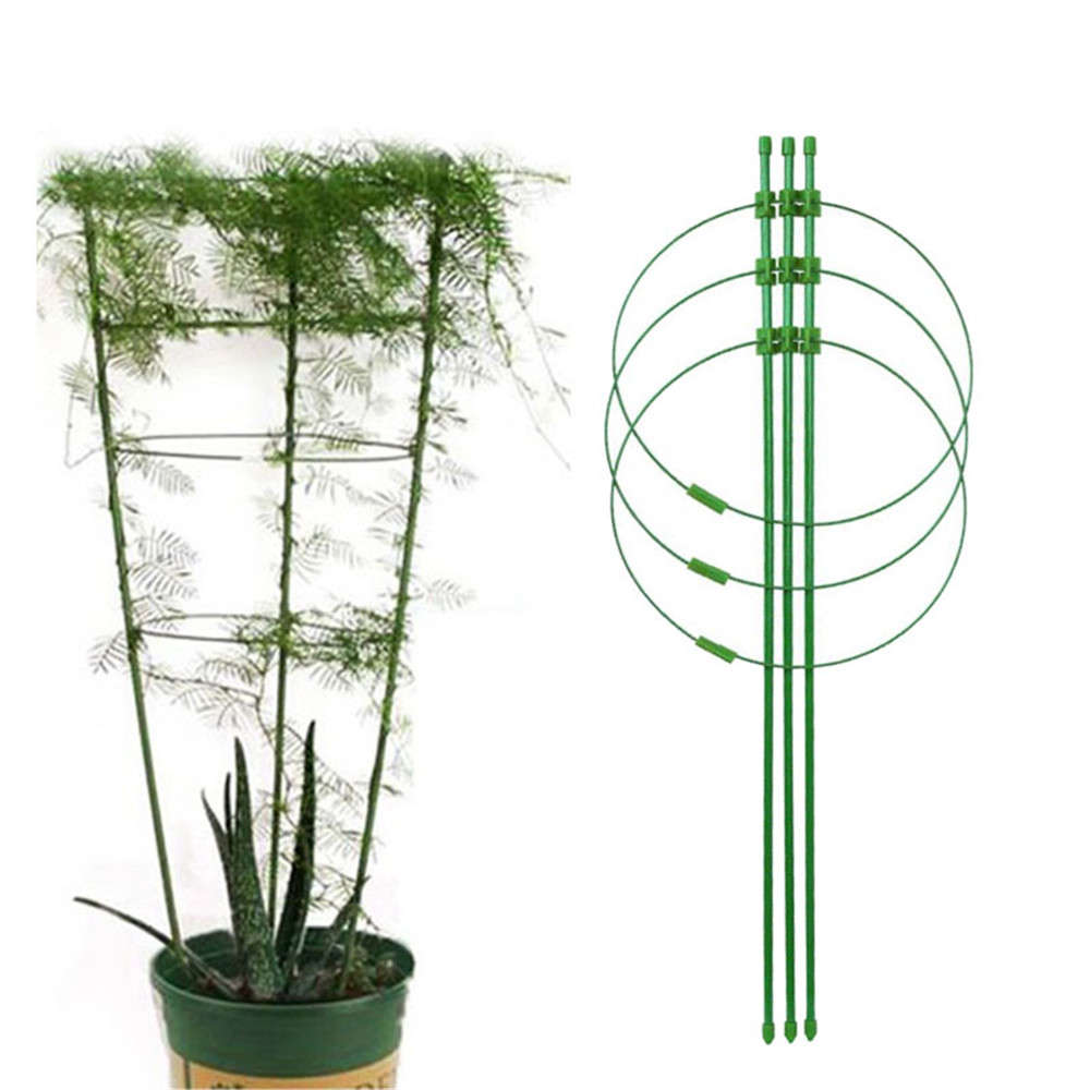 45cm Climbing Vine Rack Plastic Coated Iron Plant Support Frame Garden Balcony Plant Flower Trellis
