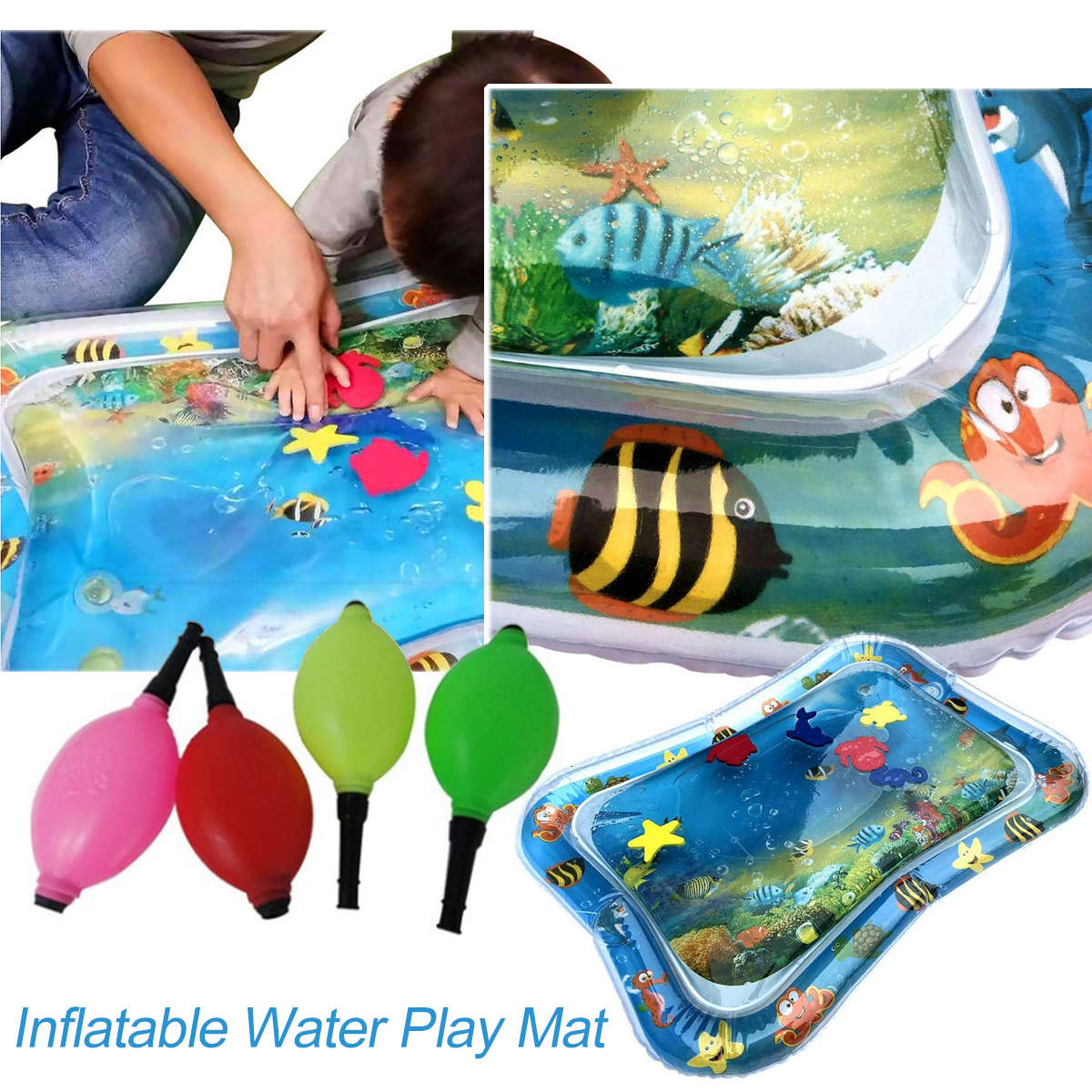 New Inflatable Toys Water Play Mat Infants Baby Toddlers Perfect Fun Tummy Time