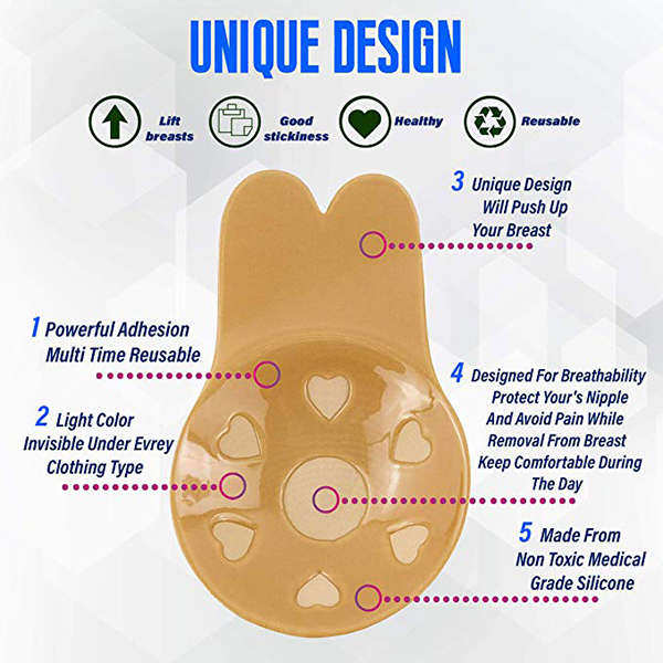 New Women Lift Nipplecovers Adhesive Strapless Backless Sticky Nu Bra