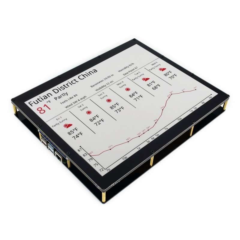 Waveshare 1304 X 984 12.48 Inch E-Paper Display Module E-Ink Screen Red/Black/White Three-Color