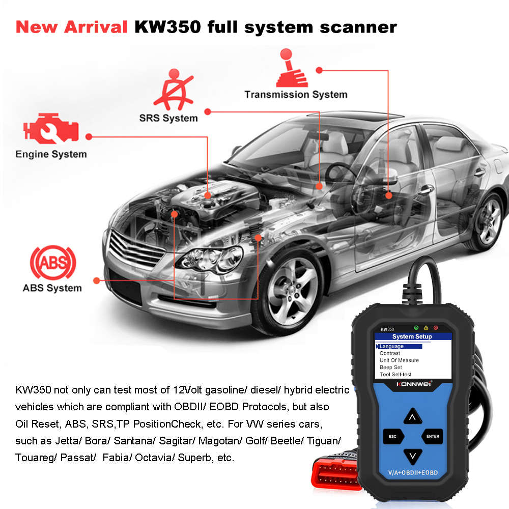 Konnwei KW350 Full System Car Diagnostic Scanner