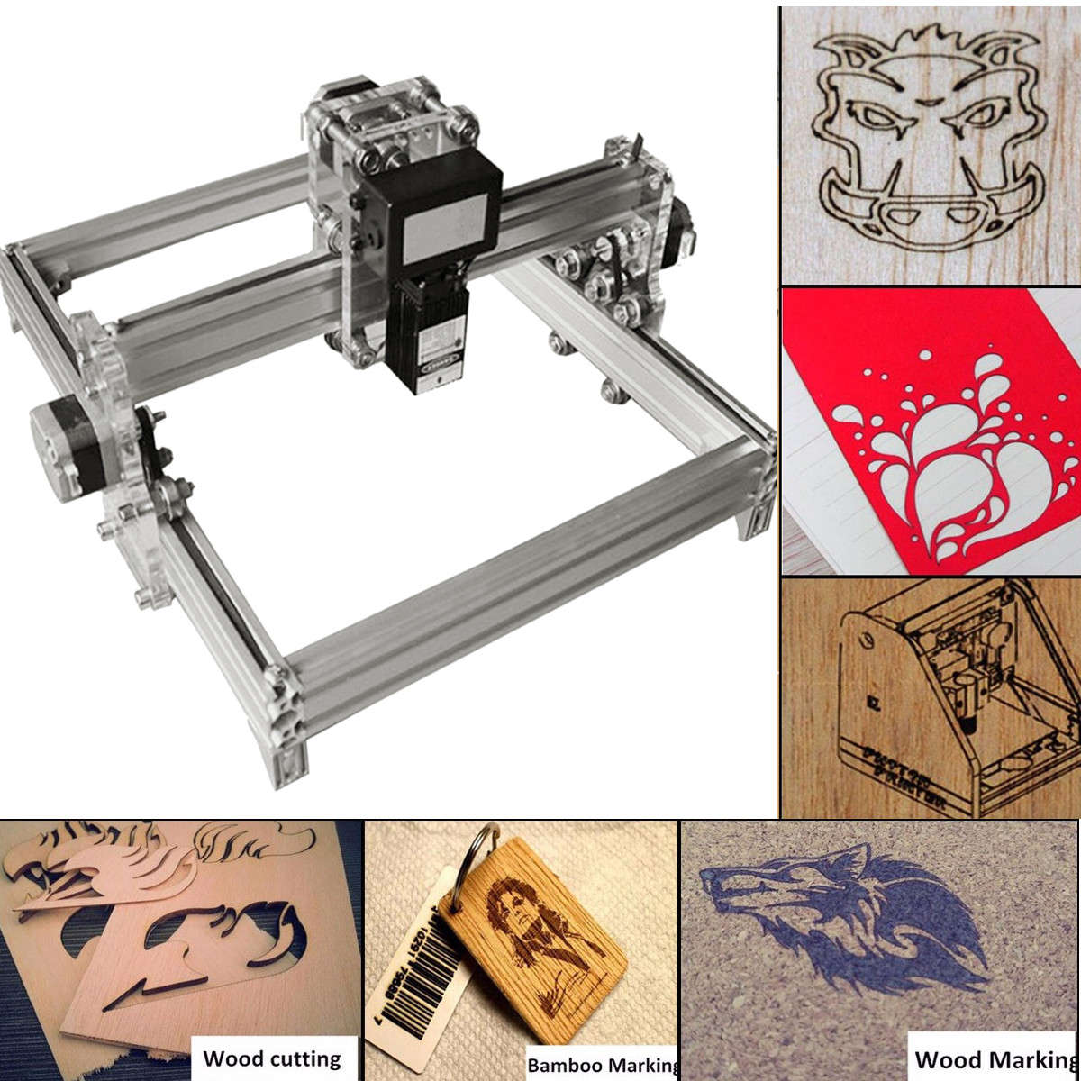 32cm*23 cm DIY 500mW Laser Engraving Machine Laser Engraver Printer Carving Desktop CNC Kit