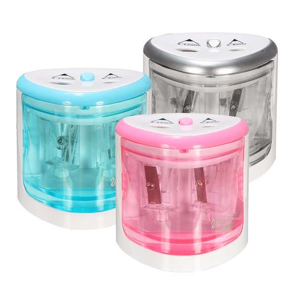 Automatic 2 Hole Electric Battery Operated Pencil Sharpener for Home School