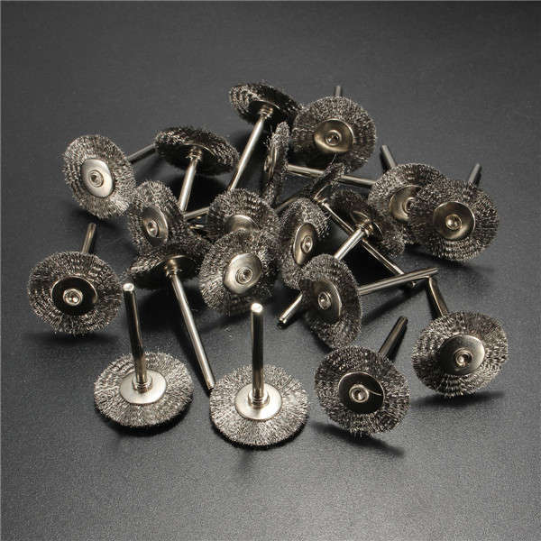 20pcs Stainless Steel Wire Wheel Brush Cleaner Polishing Rotary Tool