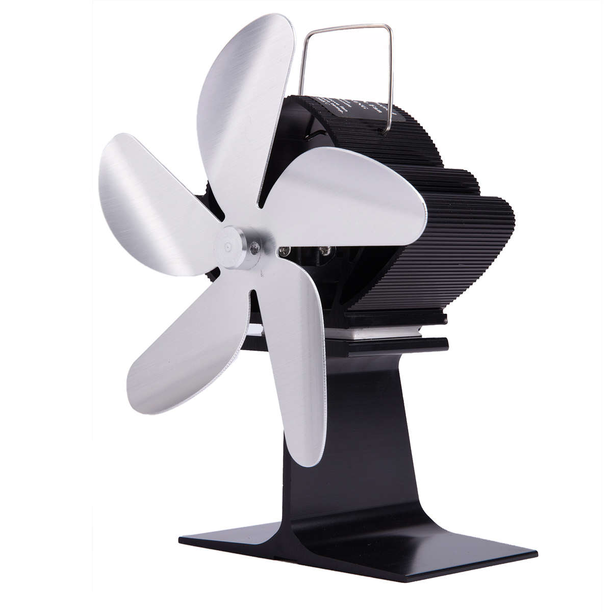 5 Blades Stove Fan Quiet Heat Powered Saving Fireplace Ecofan Burner