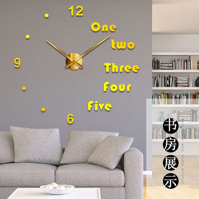 New Creative Diy Wall Stickers Wall Clock Home Mirror Clocks Living Room Decoration Wall Clock