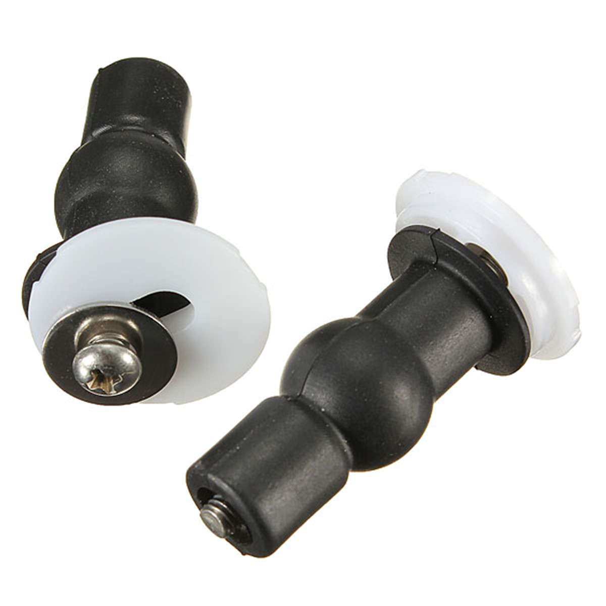 1 Pair WC Toilet Seat Hinges Commode Cover Screw Well Nuts Blind Hole Fixings...