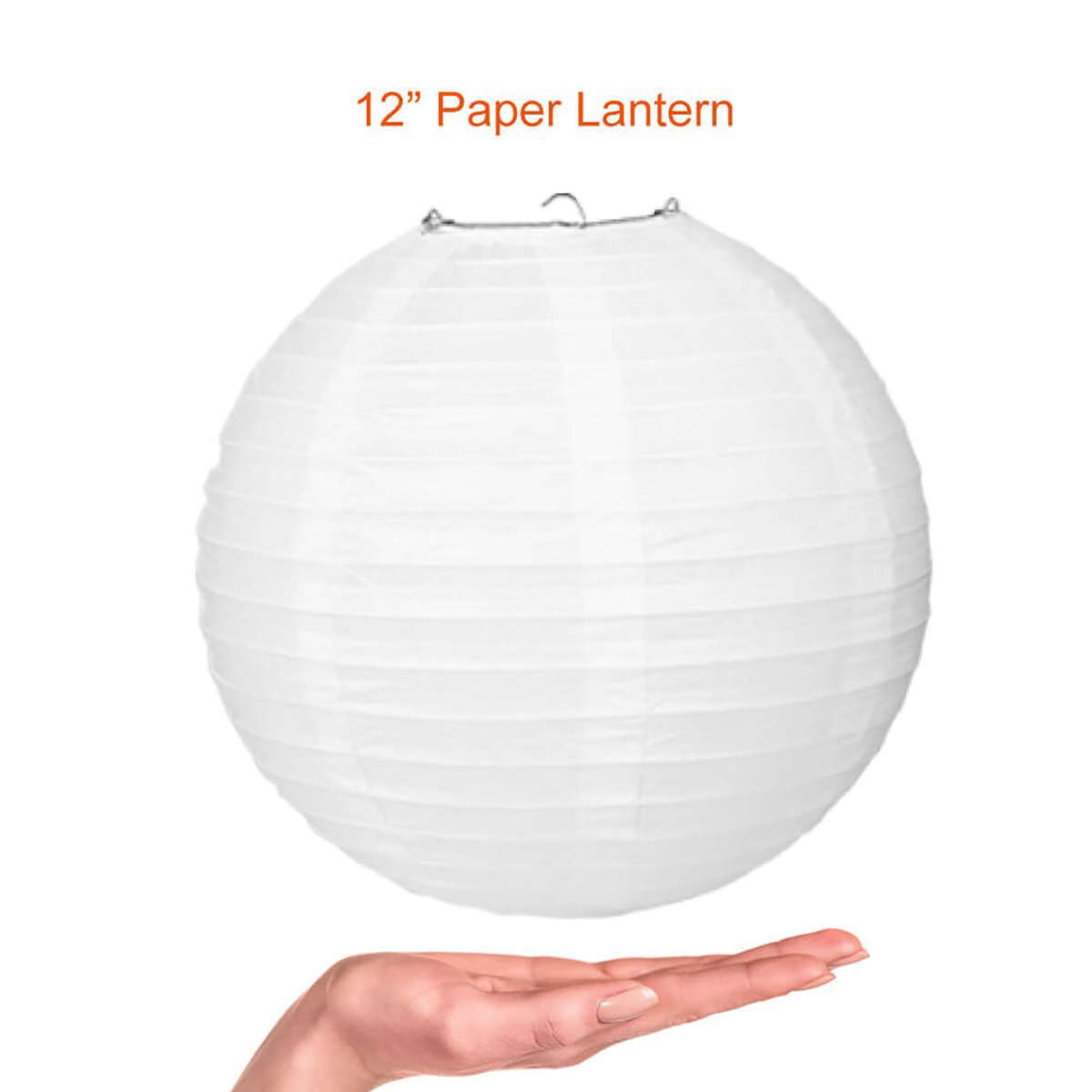 20PCS 4-12" White Paper Lanterns Round Chinese Hanging Ball Lamp Cover for