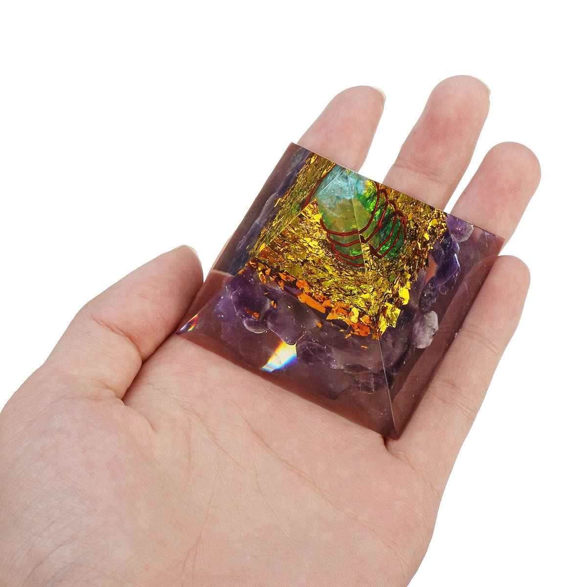 Himalayas Stone Decorations Orgone Pyramid Energy Generator Tower Home Reiki Healing Crystal
