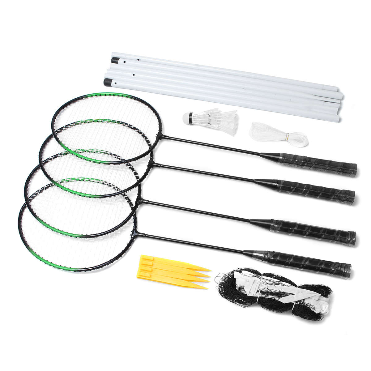 4-Player Aluminum Alloy Racket Professional Badminton Set with Net