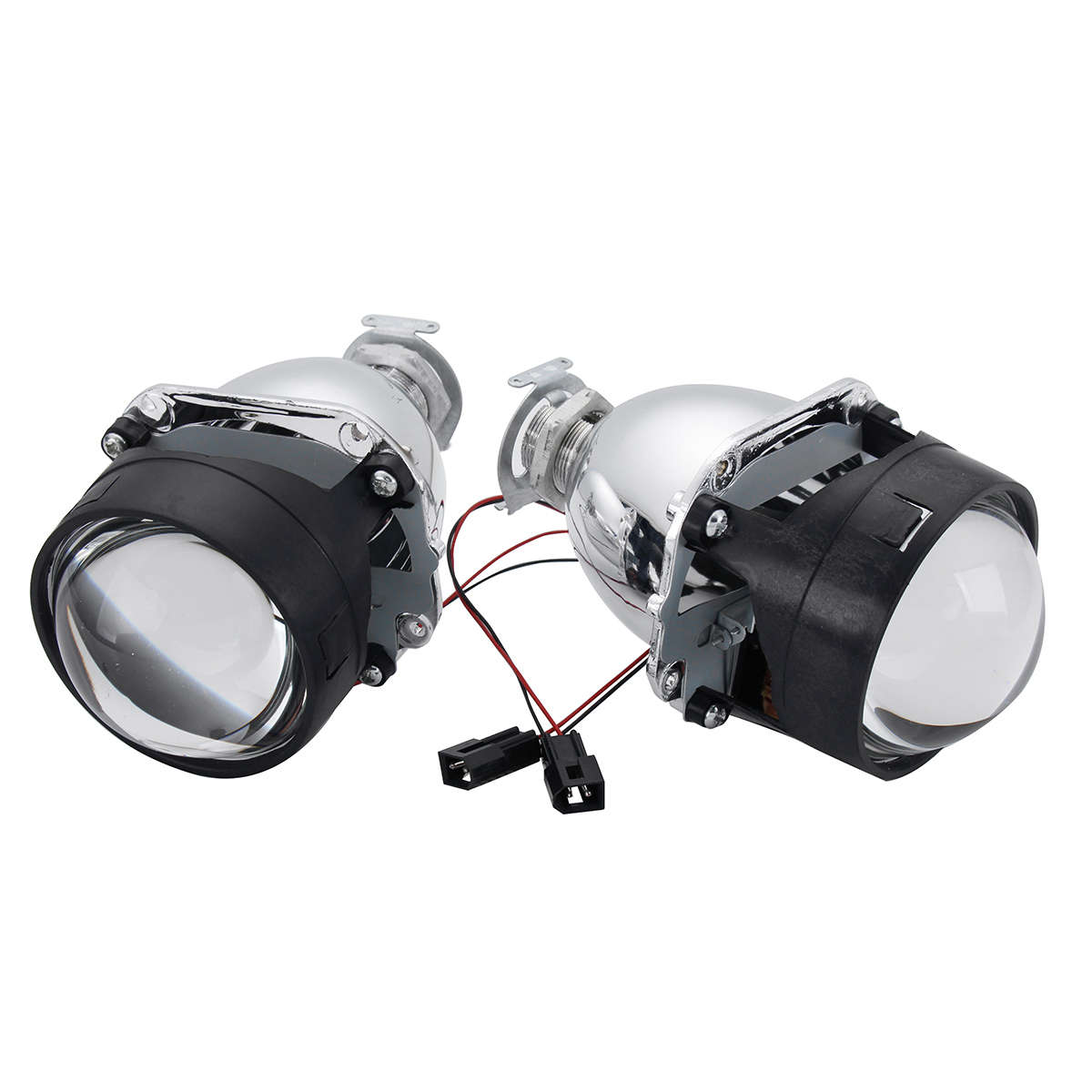 2.5 HID Bi-Xenon Projector Headlights Lens H1 H4 H7 Retrofit Hi/Low Beam LHD/RHD Type"