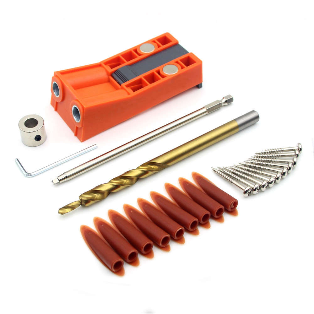 ABS Pocket Hole Jig Woodworking Oblique Hole Drill Locator Pocket Hole Drill Guide