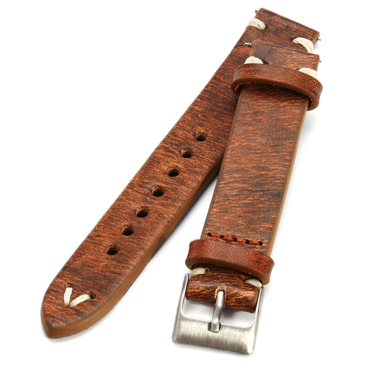 Straps Vintage Style Distressed Leather Wome/Men Watch Band Strap with