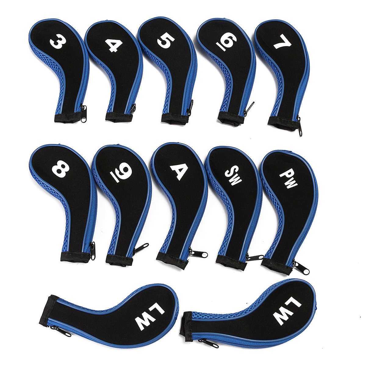 12Pcs/set Golf Clubs Iron Head Covers Driver Professional Number Tag