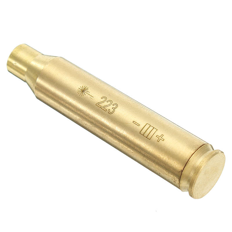 New CAL 223 REM Gauge 5.56mm Laser Bore Sighter Red Dot Sight Brass Cartridge Bore Sighter Cal