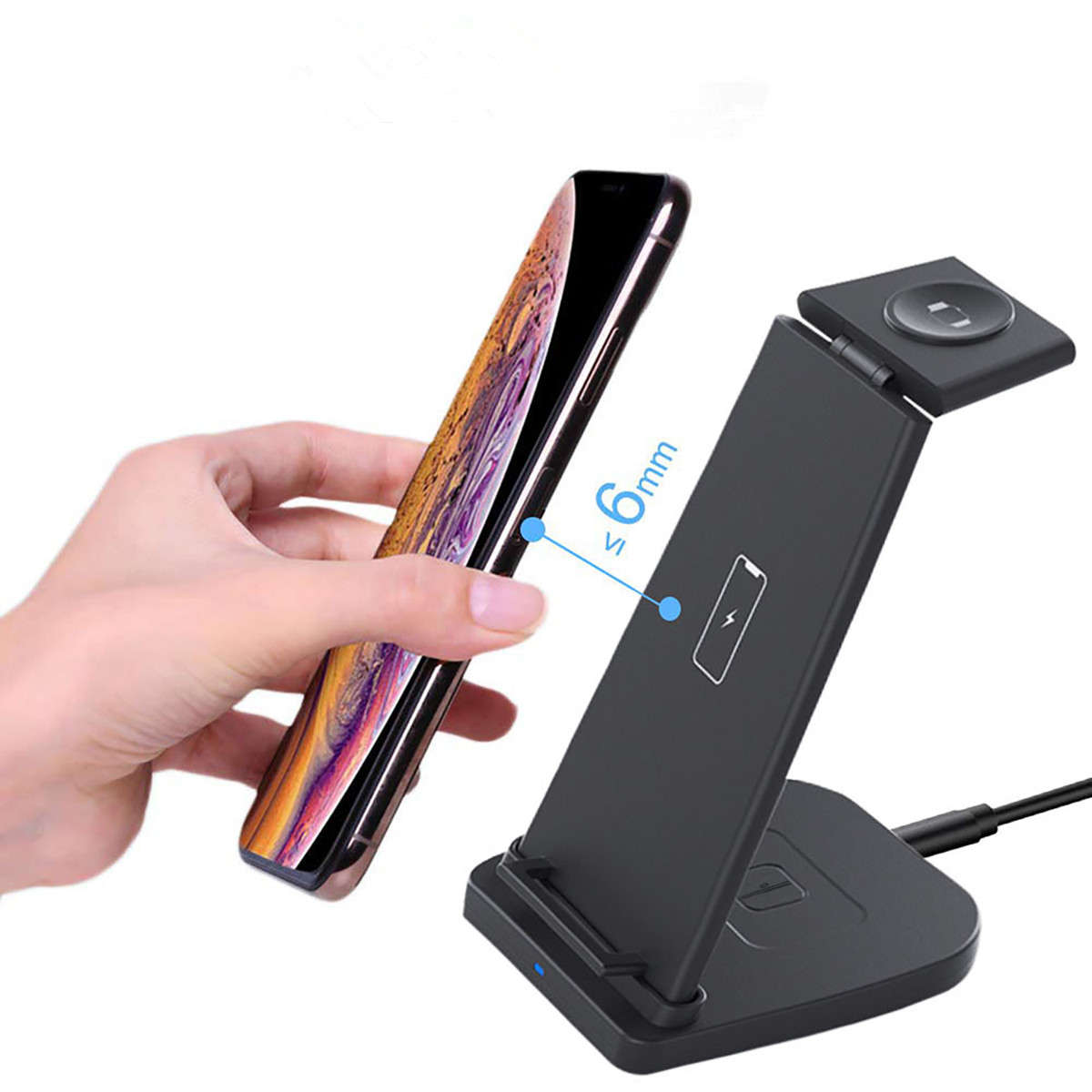 Bakeey 3 In 1 Wireless 15W Fast Charger for iPhone 12 for Apple Watch for Airpods for Samsung Galaxy