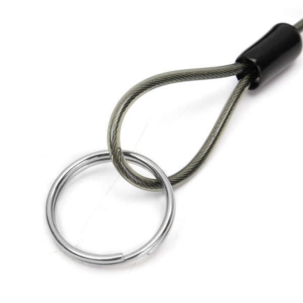 5Pcs 26cm Steel Plier Coil Tether Lanyard Secure Grip Retracting