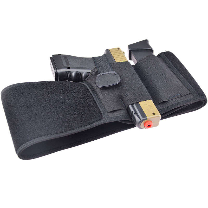 New Concealed Carry Right Hand Waist Belly Band Elastic Holster Gun Holsters Mag