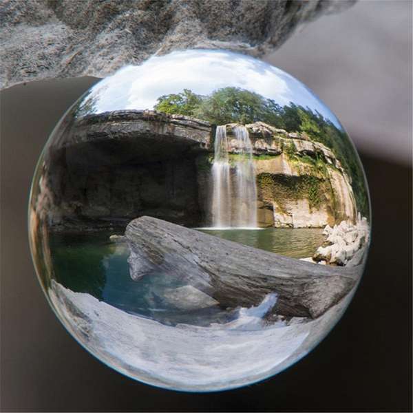 New 50/100/120/150mm K9 Crystal Photography Lens Ball Photo Prop Background Deco