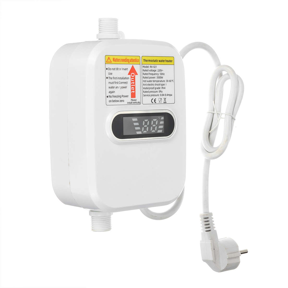 3500W Mini Instant Electric Tankless Hot Water Heater Shower Bathroom Faucet