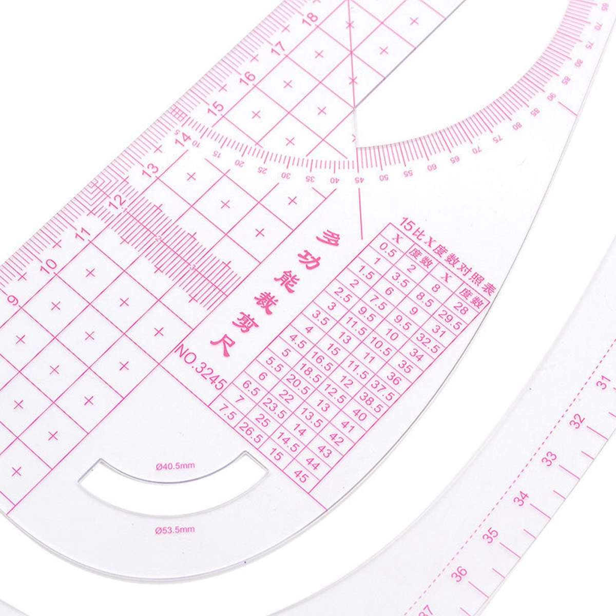 6 Set Clear Straight Curve Ruler Drawing Line Sewing Dressmaking Design Tools