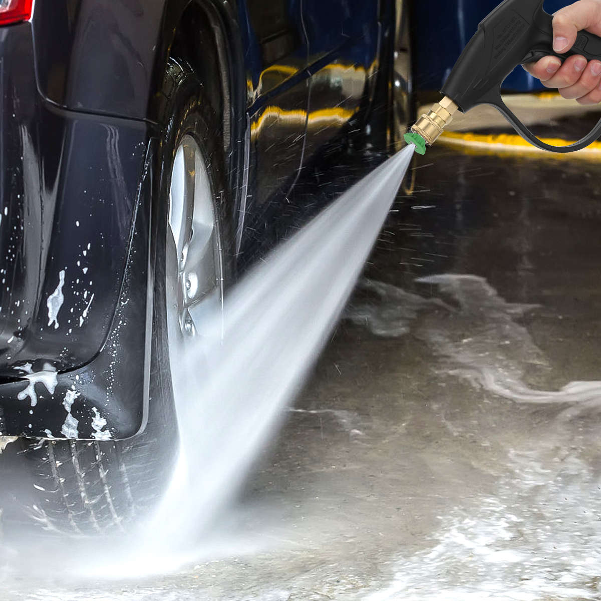 MATCC 1L Bottle Snow Foam Lance Car Washer Tool with 5PCS Pressure Washer Spray Nozzles