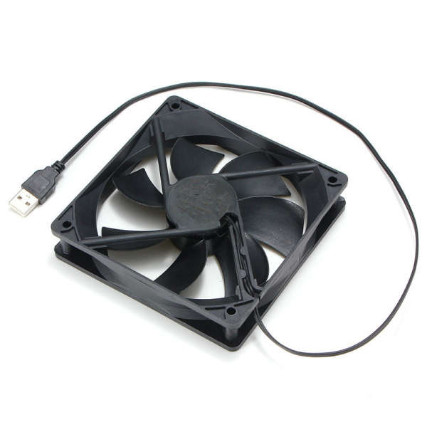 DC 5V Black Cooling Fan USB Computer Case Silent Cooling Fan 120x120x25mm