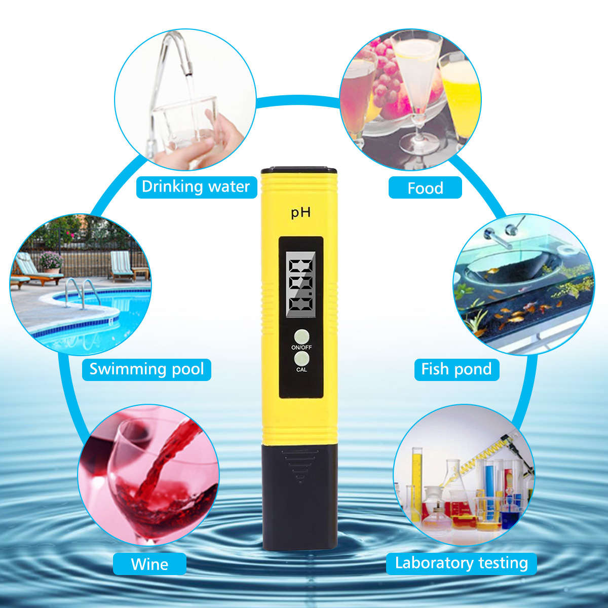 LIUMY Digital PH Meter 0.01 pH Water Quality Test for Household Drinking Water Pool Hydroponics
