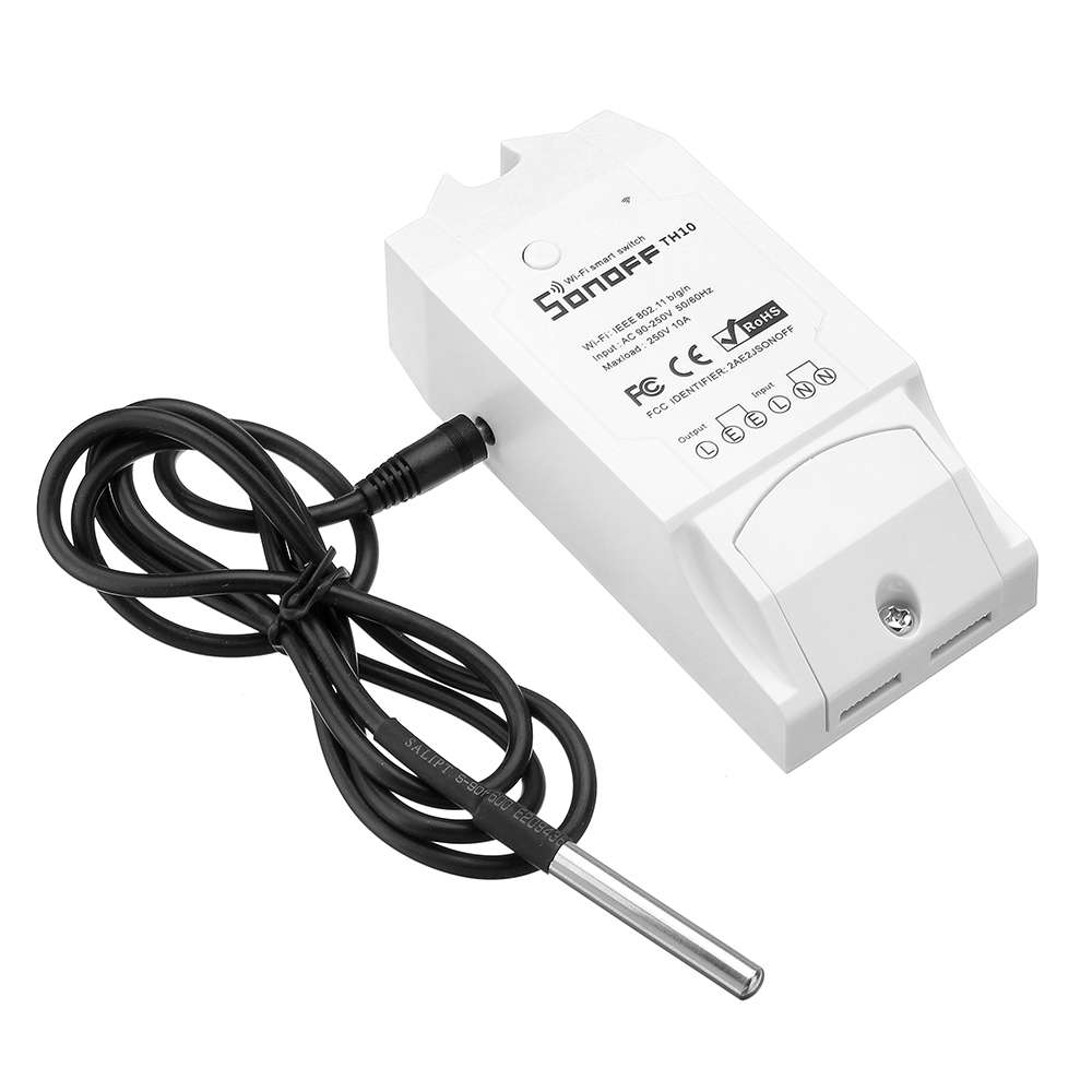 SONOFF TH10 DIY 10A 2200W Smart Home WIFI Wireless Temperature Humidity Thermostat Switch