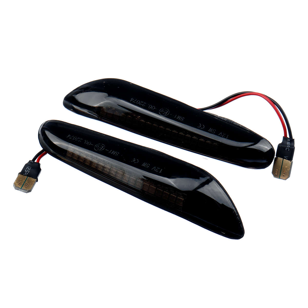 Pair Dynamic Flow Side Marker Lights Yellow/Whte For Bmw E46 E60 E82 E88 E90 E92 E93