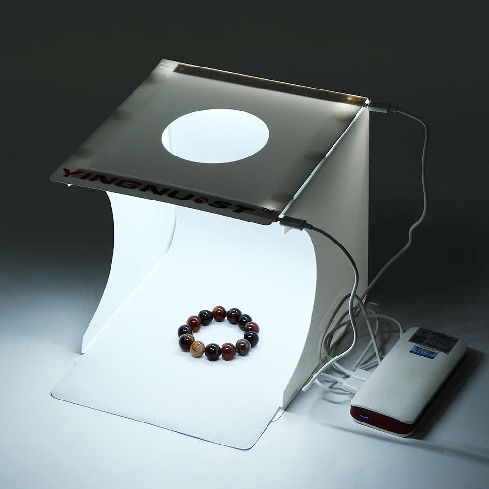 Yingnuo YN-20cm 20CM Mini Portable Foldable Dual LED Light Strip Shooting Tent