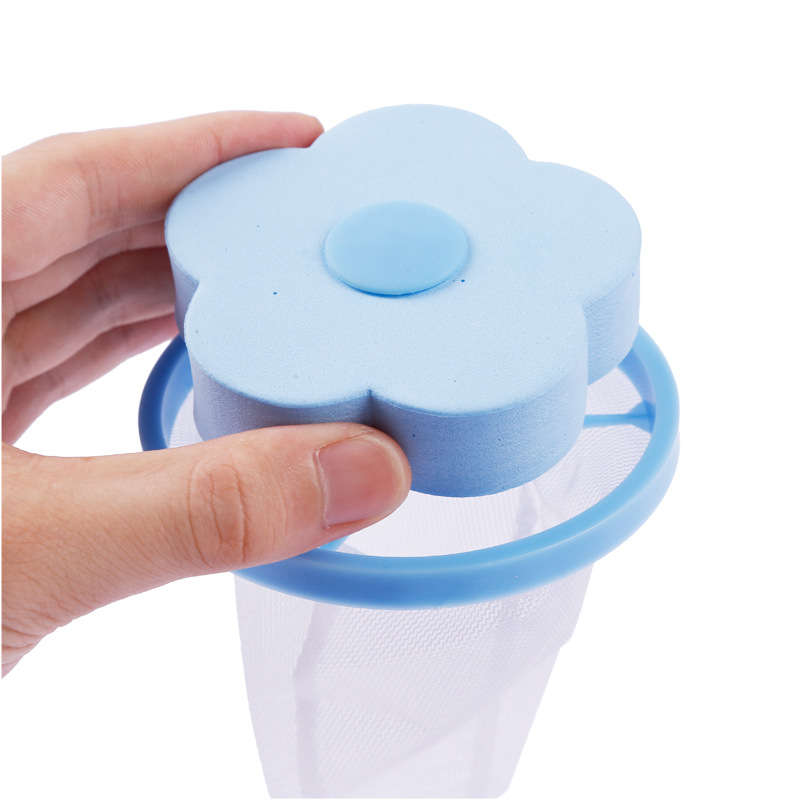 Honana Home Flower Shape Washing Machine Cleaning Accessory Lint Hair Filter Remove Tool Mesh Bag