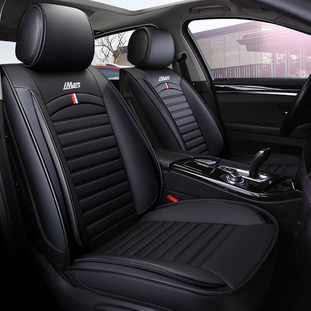 iMars SC3 Universal Car Front Seat Mat Covers PU Leather Breathable Cushion Pad