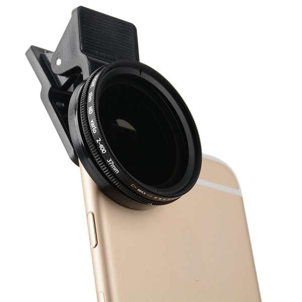 Zomei Adjustable 37mm ND 2-400 Phone Camera Filter Lens for iPhone Samsung HTC Huawei Android IOS