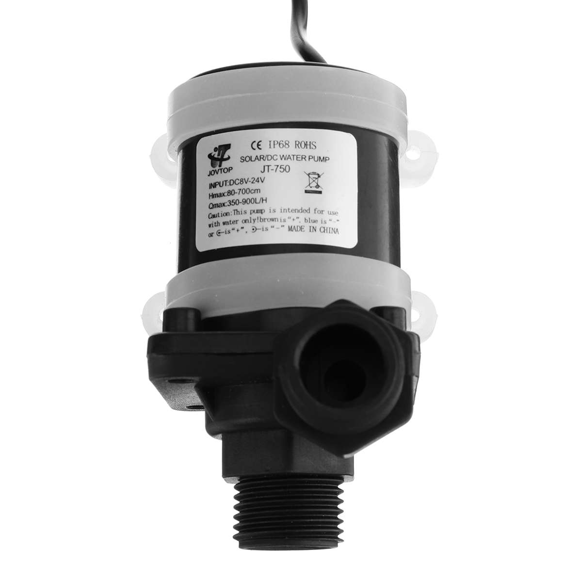 DC 24V Solar Water Pump Shower Hot Water Heating Booster Circulation Pump 7M 900L/H