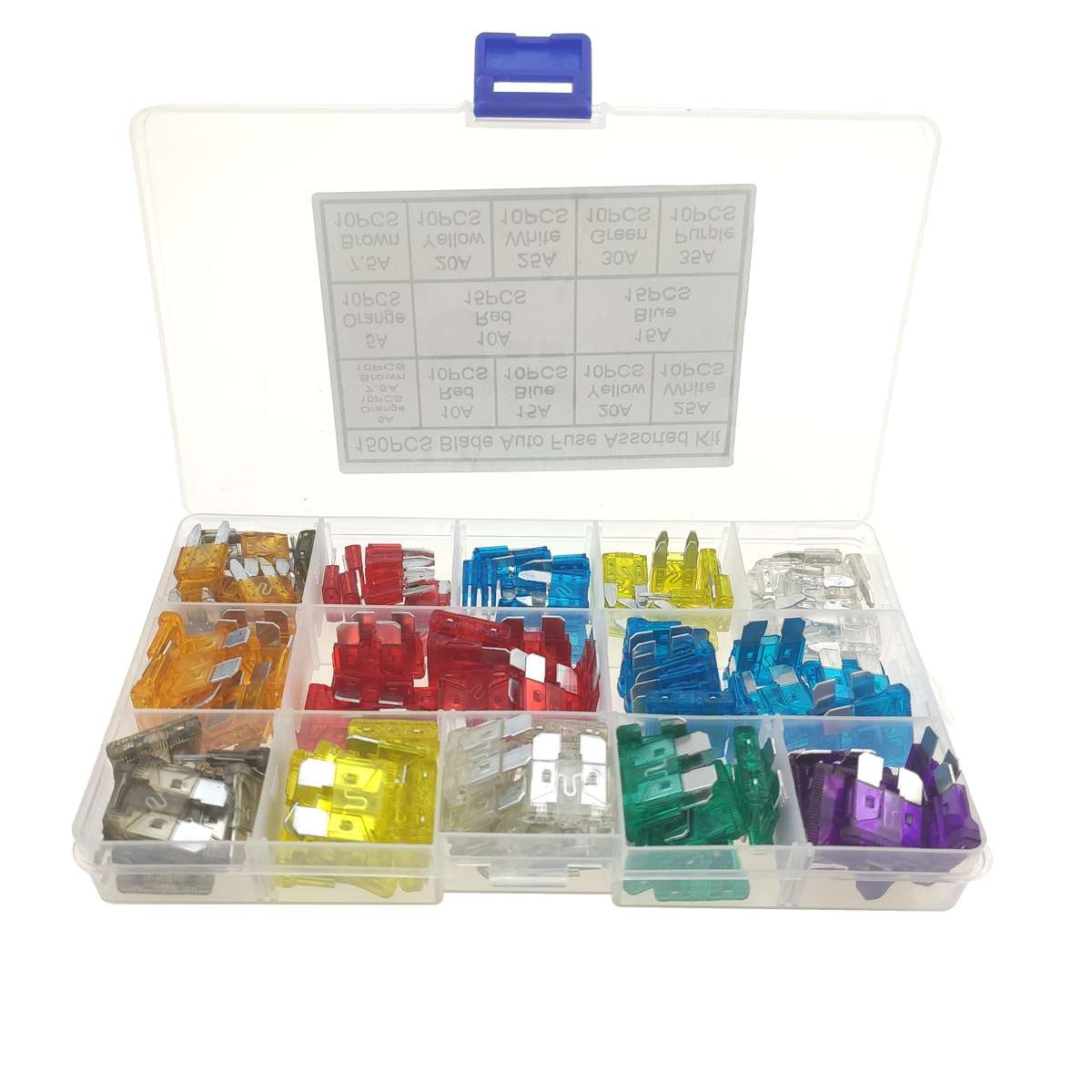 150pcs Car Fuse Kit Small And Medium Aluminum Fuse Box Combination 5A 7.5A 10A 15A 20A 25A 30A 35A