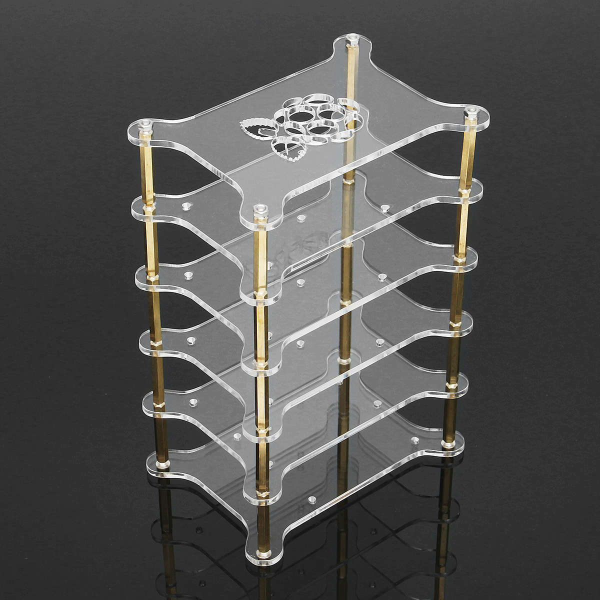 Clear Acrylic 5 Layer Cluster Case Shelf Stack For Raspberry Pi 4/3/2 B and B+