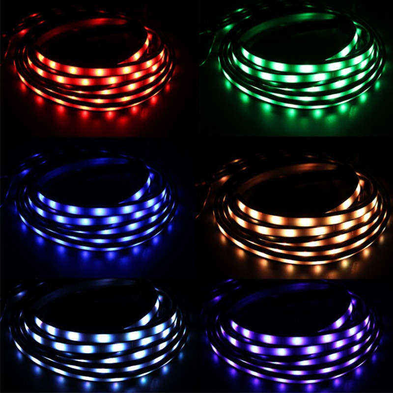 4pcs Waterproof RGB Car LED Decoration Lights Strip Underglow Neon Lamp