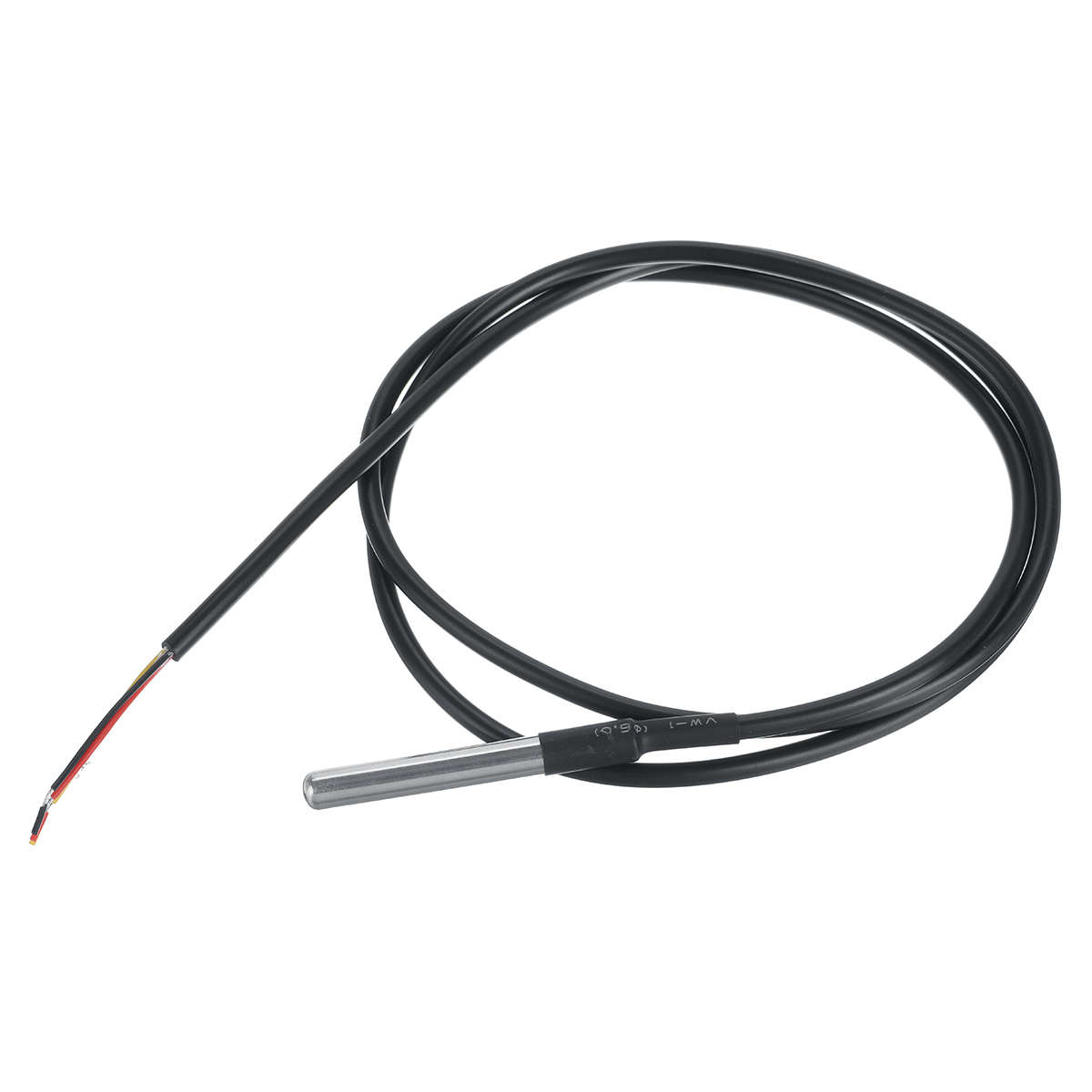 1/2 Meters Waterproof Temperature Probe -55 ~+125  DS18B20 Temperature Sensor (Cable Length 2M)