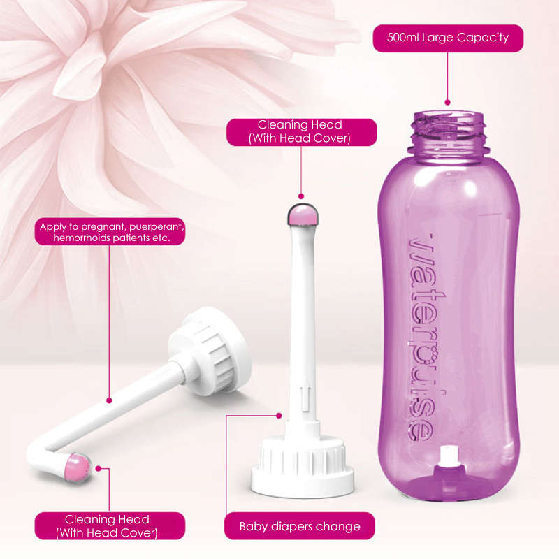 500ml/17oz Portable Female Flushing Device Bidet Sprayer Home&Travel