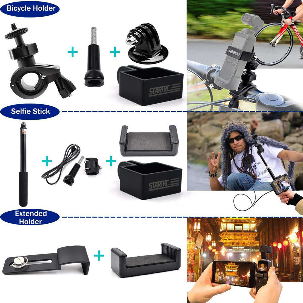 STARTRC OSMO Pocket Handheld Gimbal Mobile Phone Tripod Mount Stand 21 In 1 Expansion Accessories